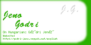 jeno godri business card